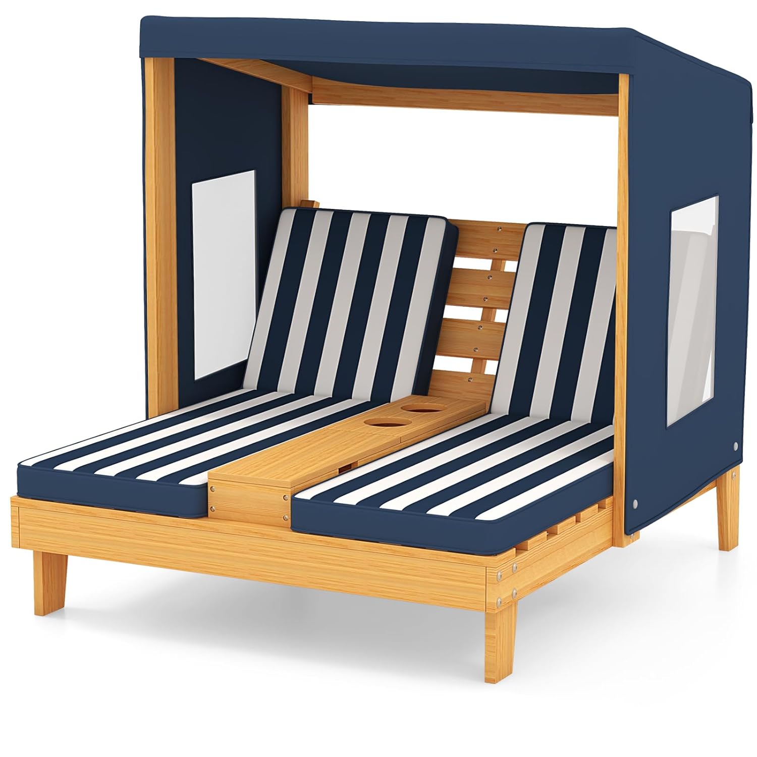 Kids Outdoor Lounge Chair - Kids Double Chaise Lounge Outdoor, 2-Seat