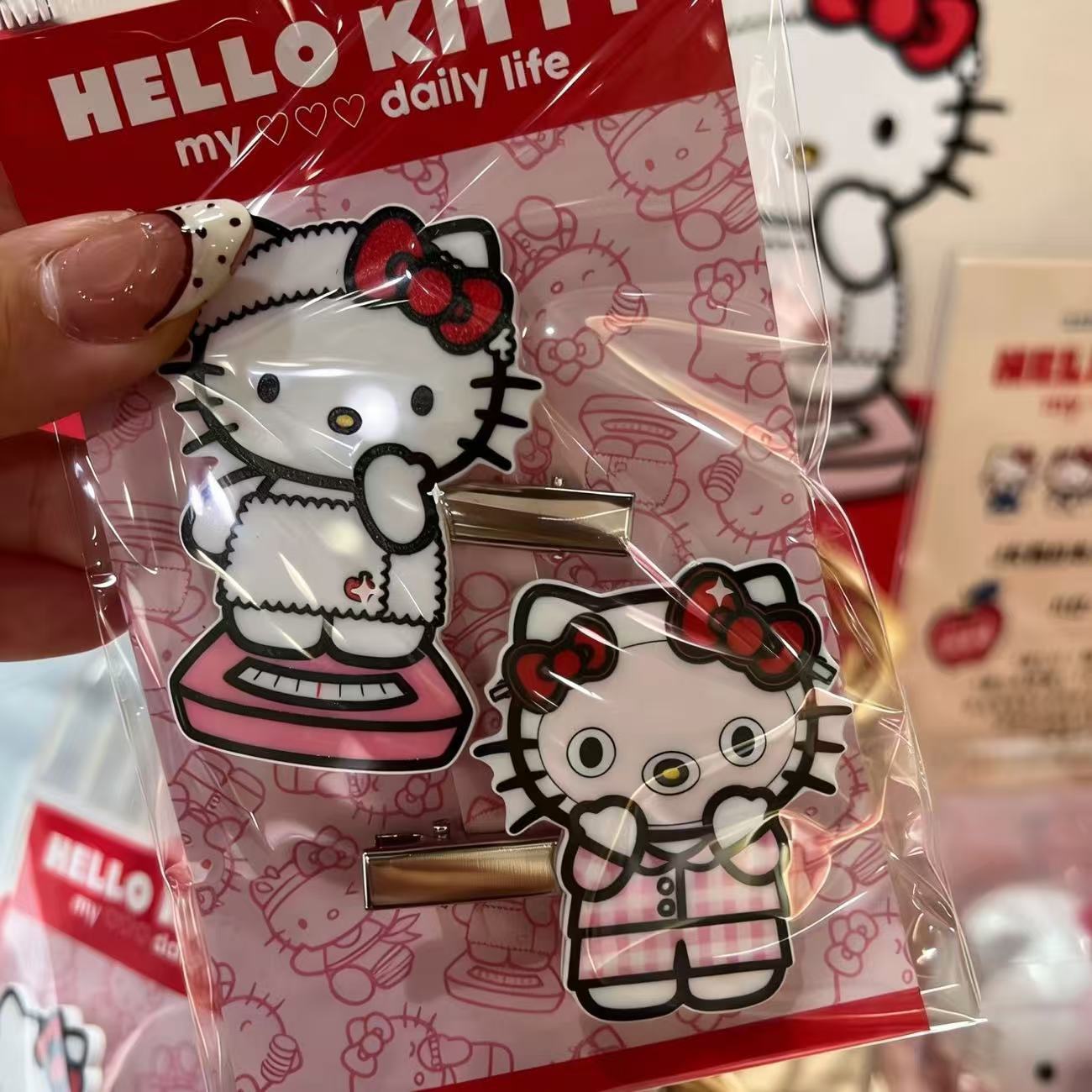 2Pcs Hello Kitty Acrylic Hair  - Kids Outdoor Outfit review and price