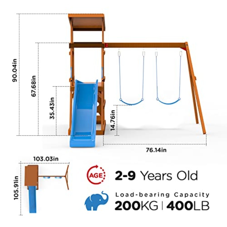 Playground Wooden Swing Sets f - Kids Outdoor Furniture review and price