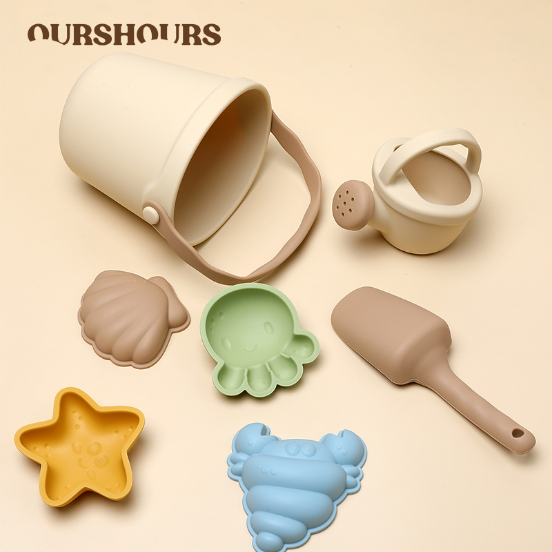 7Pcs Kids Silicone Beach Toys  - Kids Outdoor Toy Storage review and price