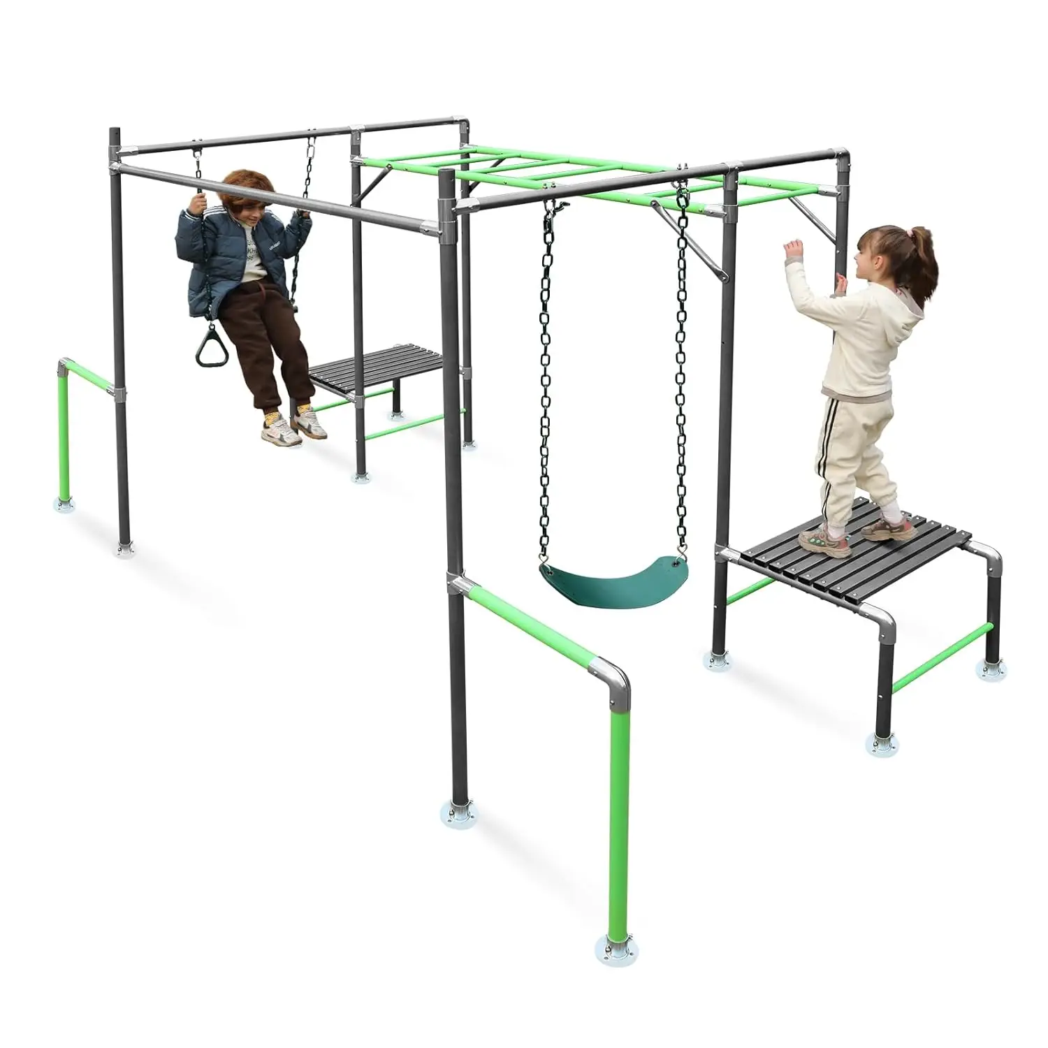 Outdoor Jungle Gym with Monkey - Kids Outdoor Monkey Bar Set review and price