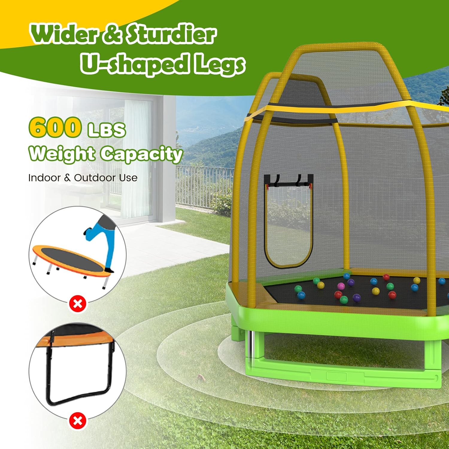 Trampoline for Kids, 7FT Tramp - Kids Outdoor Ladder review and price