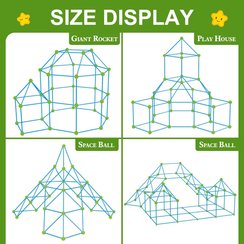 200 Pcs Fort Building Kit for  - Outdoor Kid review and price