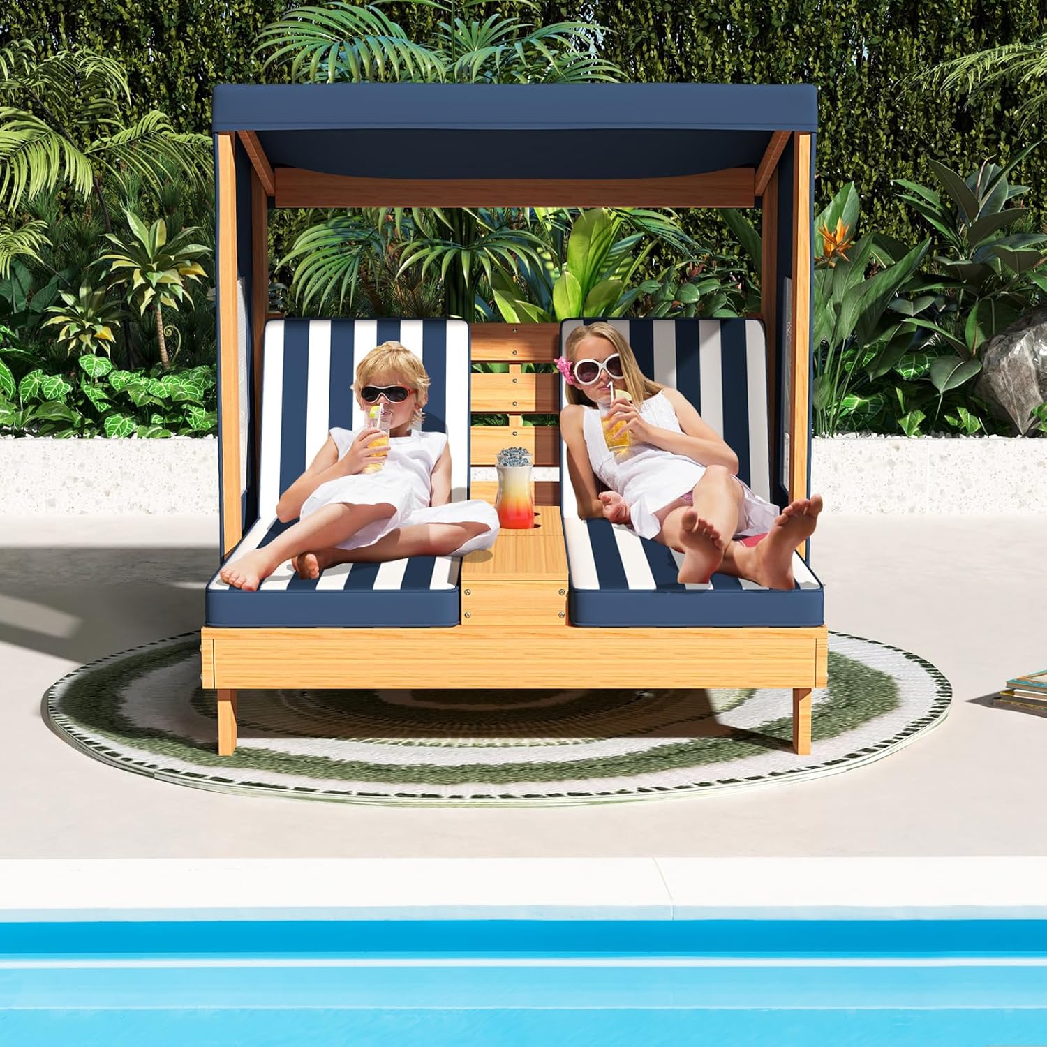 Kids Double Chaise Lounge Outd - Kids Outdoor Lounge Chair review and price