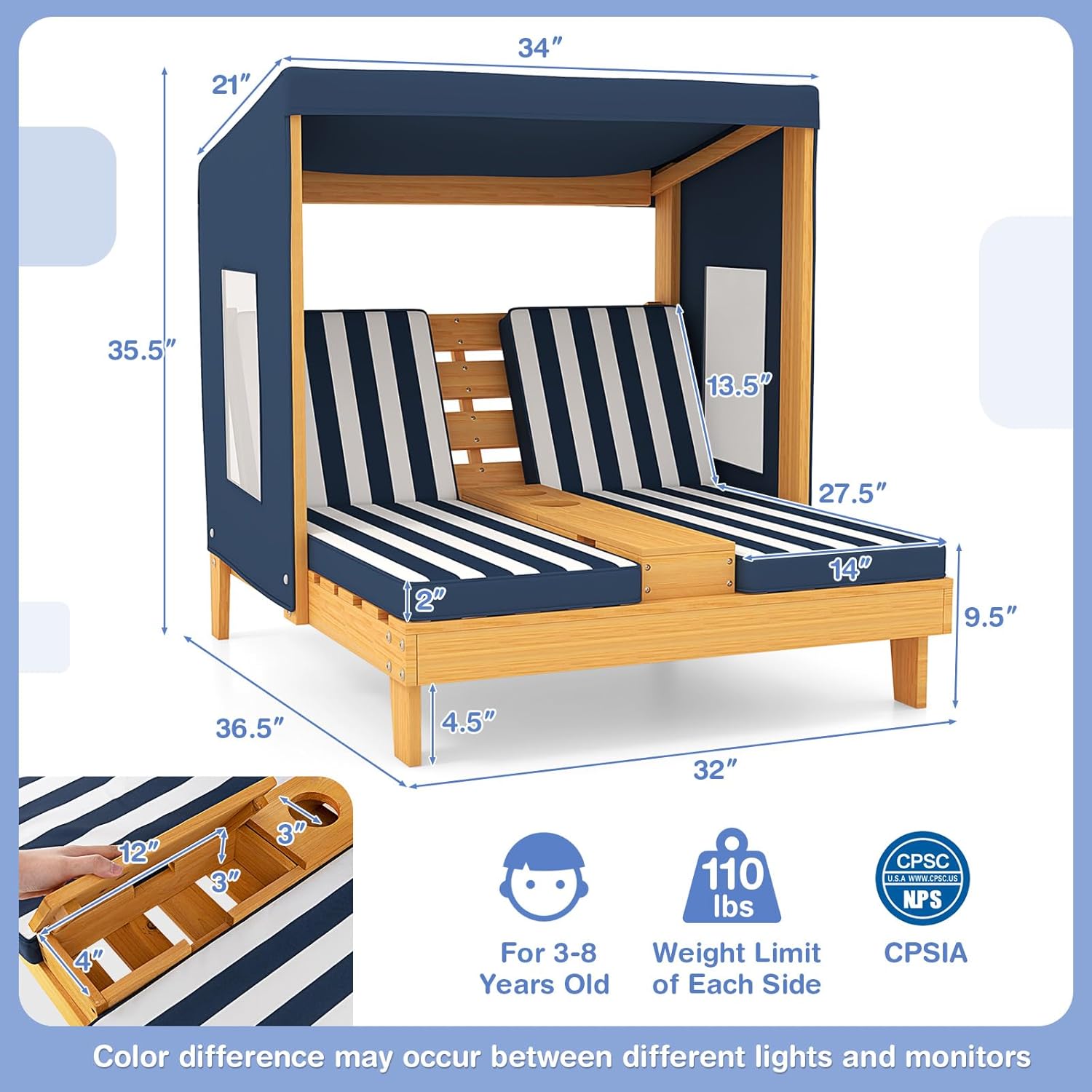 Kids Double Chaise Lounge Outd - Kids Outdoor Lounge Chair review and price