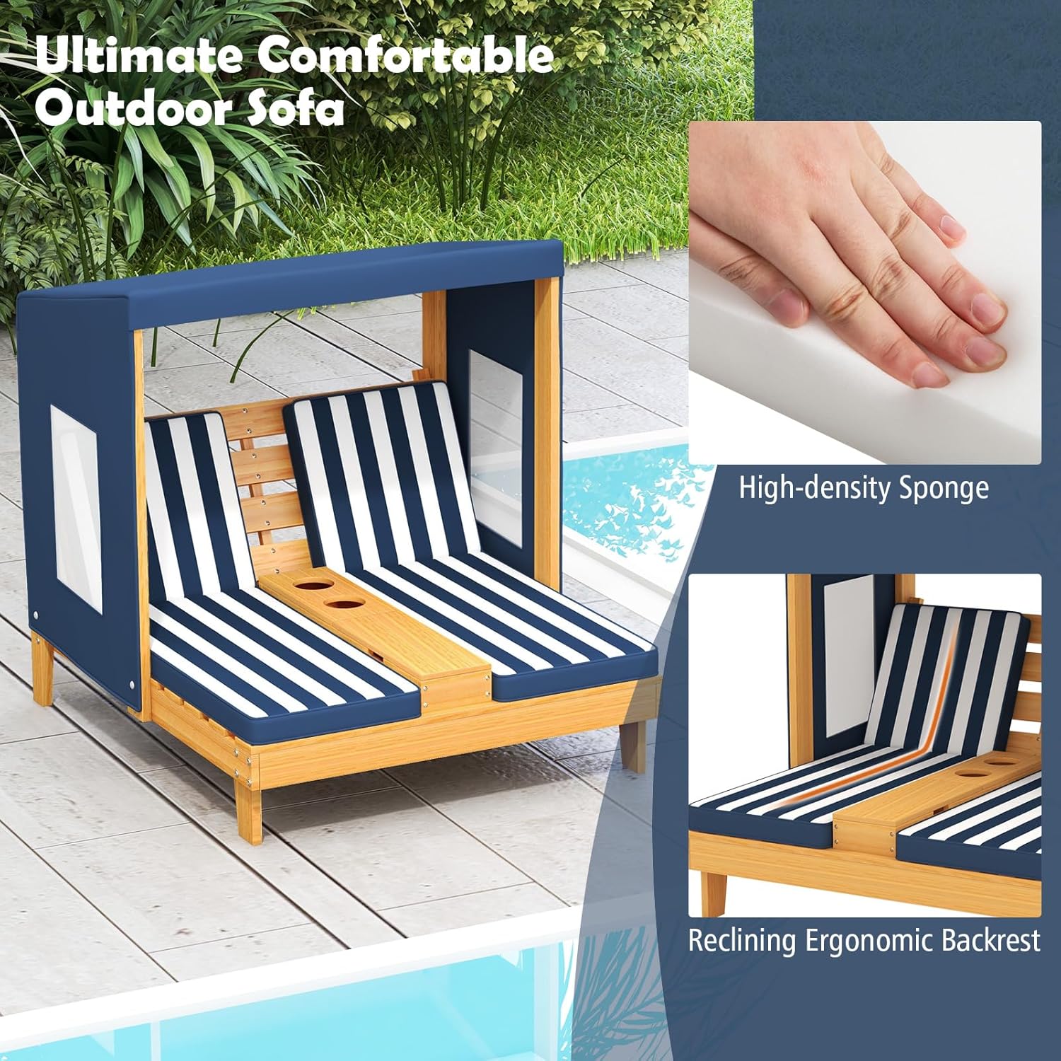 Kids Double Chaise Lounge Outd - Kids Outdoor Lounge Chair review and price