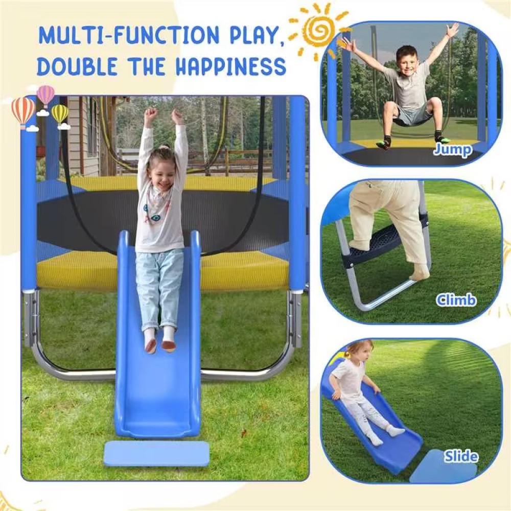 7FT Kids Trampoline with Safet - Kids Outdoor Ladder review and price