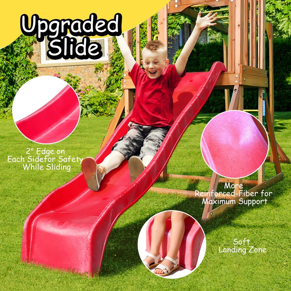 Wooden Swing Sets for Backyard - Kids Outdoor Monkey Bar Set review and price
