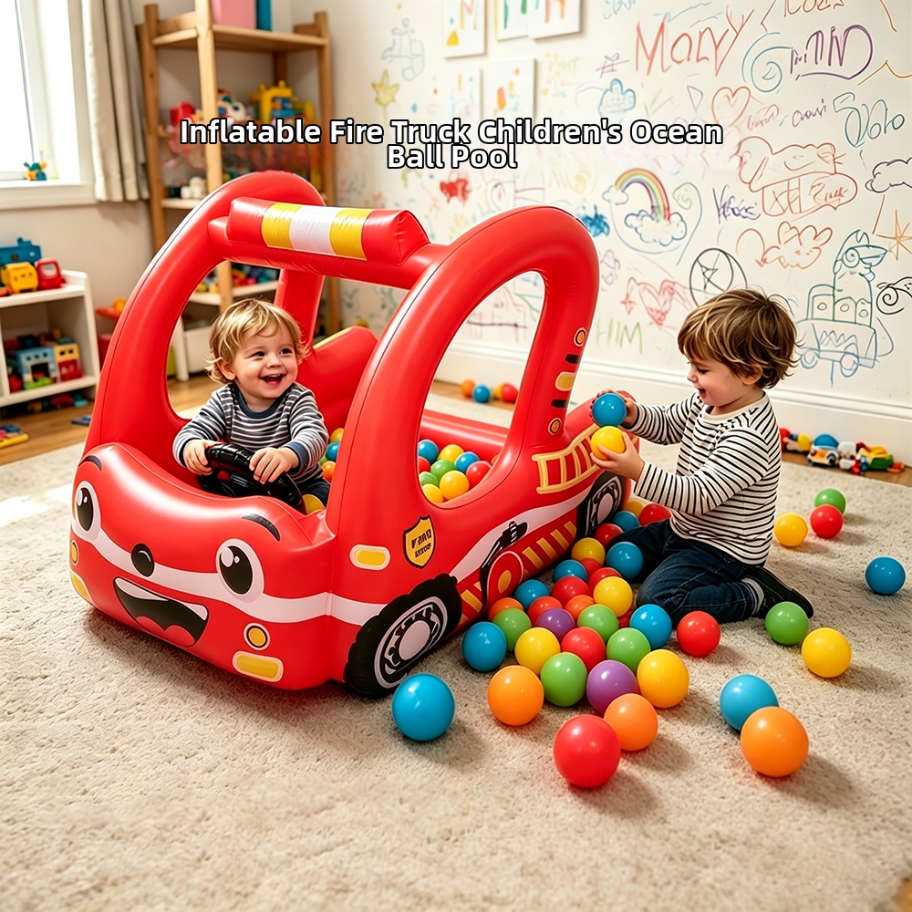 Inflatable Fire Truck with Bal - Kids Outdoor House Accessories review and price