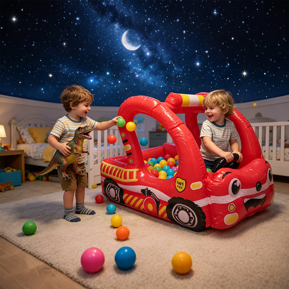 Inflatable Fire Truck with Bal - Kids Outdoor House Accessories review and price