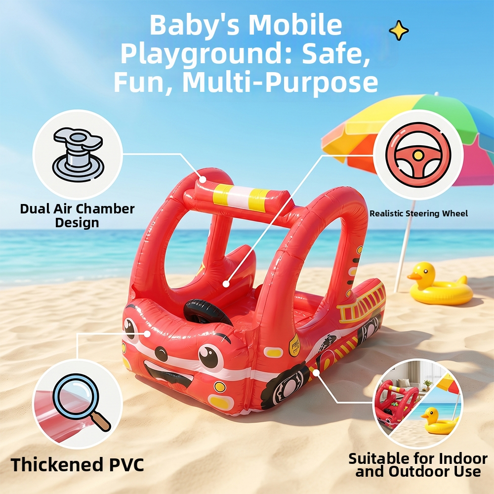 Inflatable Fire Truck with Bal - Kids Outdoor House Accessories review and price