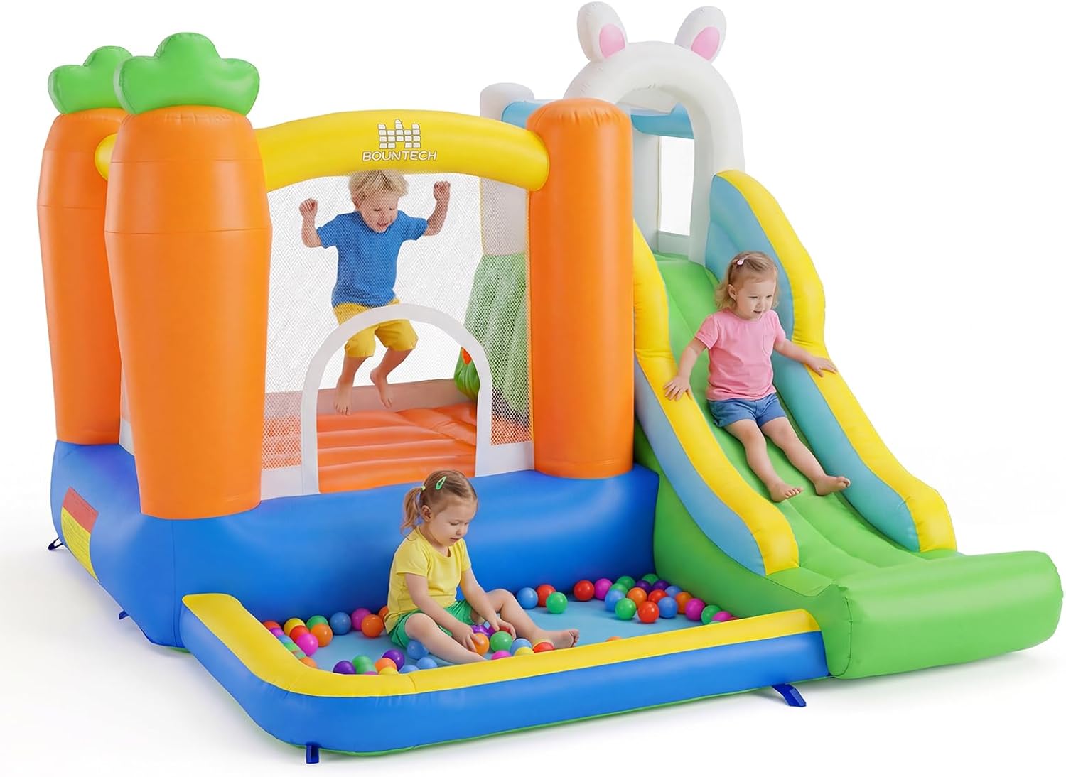 Inflatable Bounce House with B - Kids Outdoor Jumping review and price