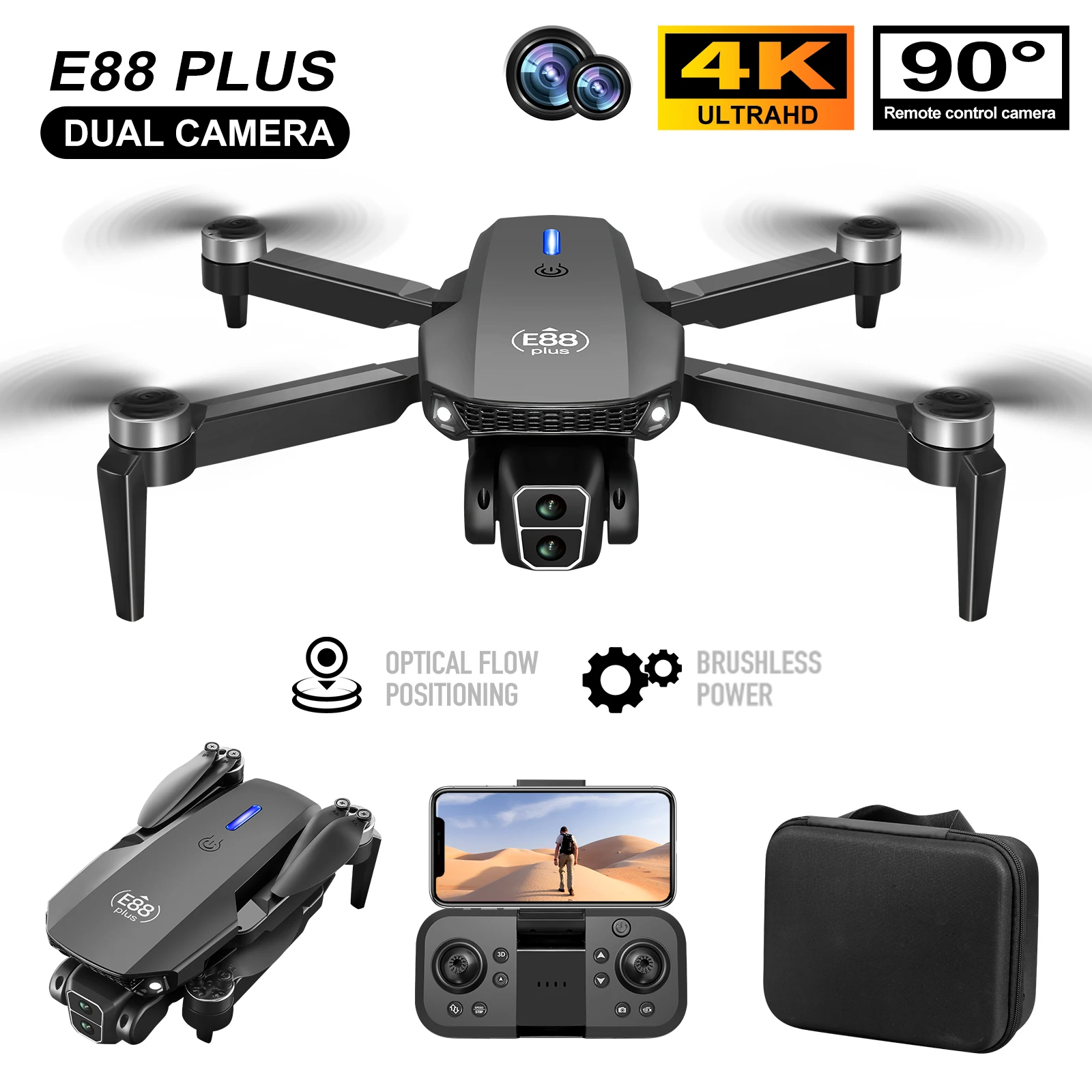 New E88 Plus Quadcopter Drone: - Kids Outdoor Toy Storage review and price