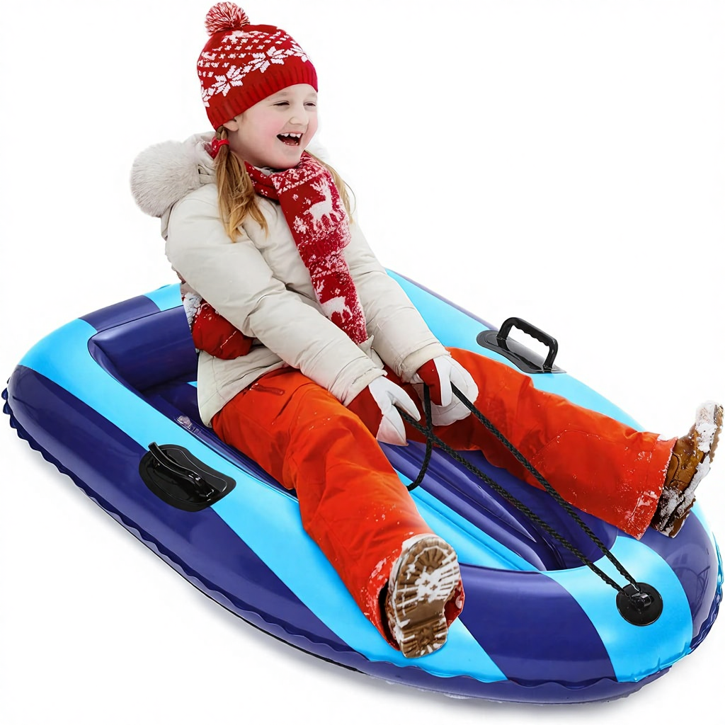 QPAU Inflatable PVC Snow Sled  - Outdoor Kid review and price