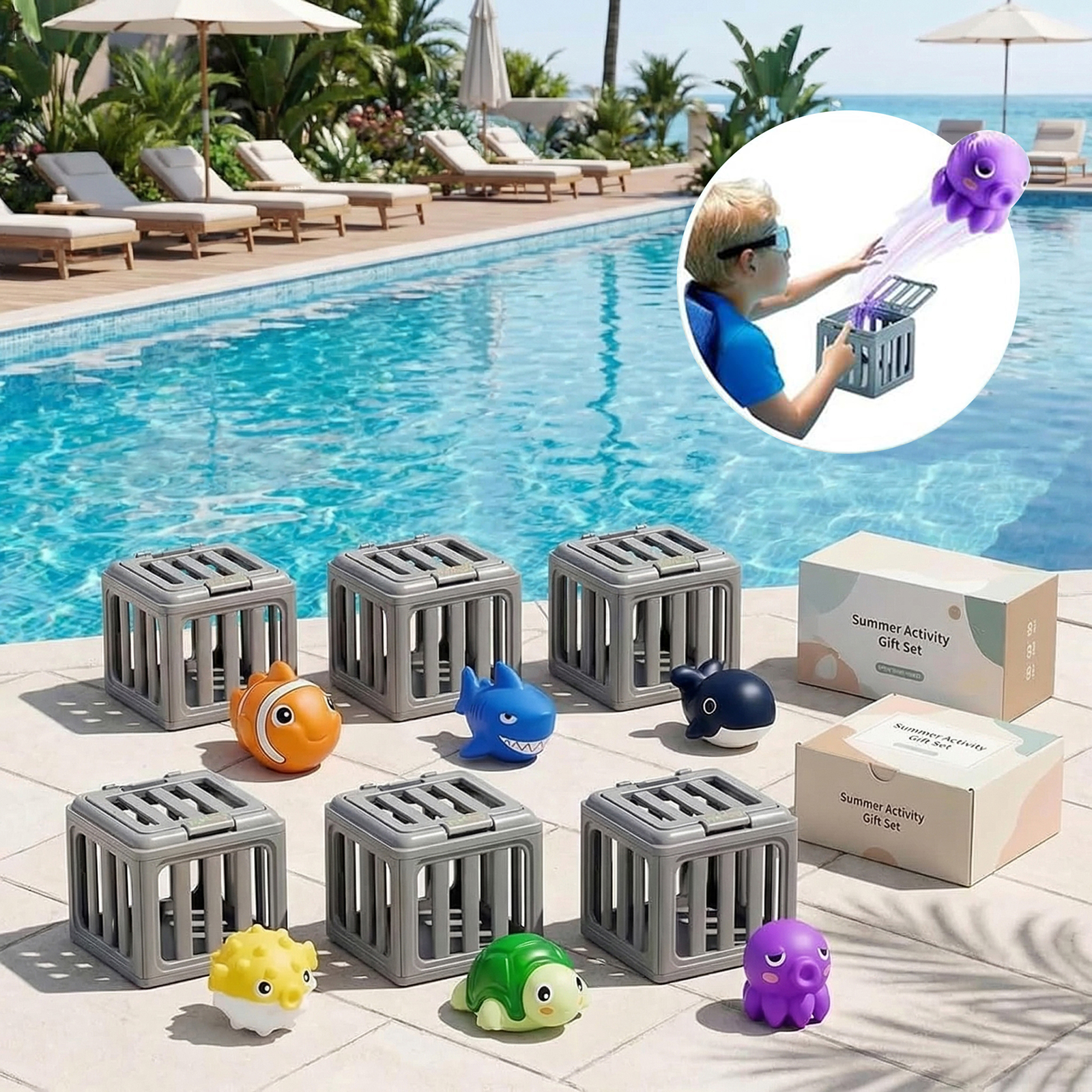 Kids Pool Diving Toys with Fis - Kids Outdoor Toy Storage review and price