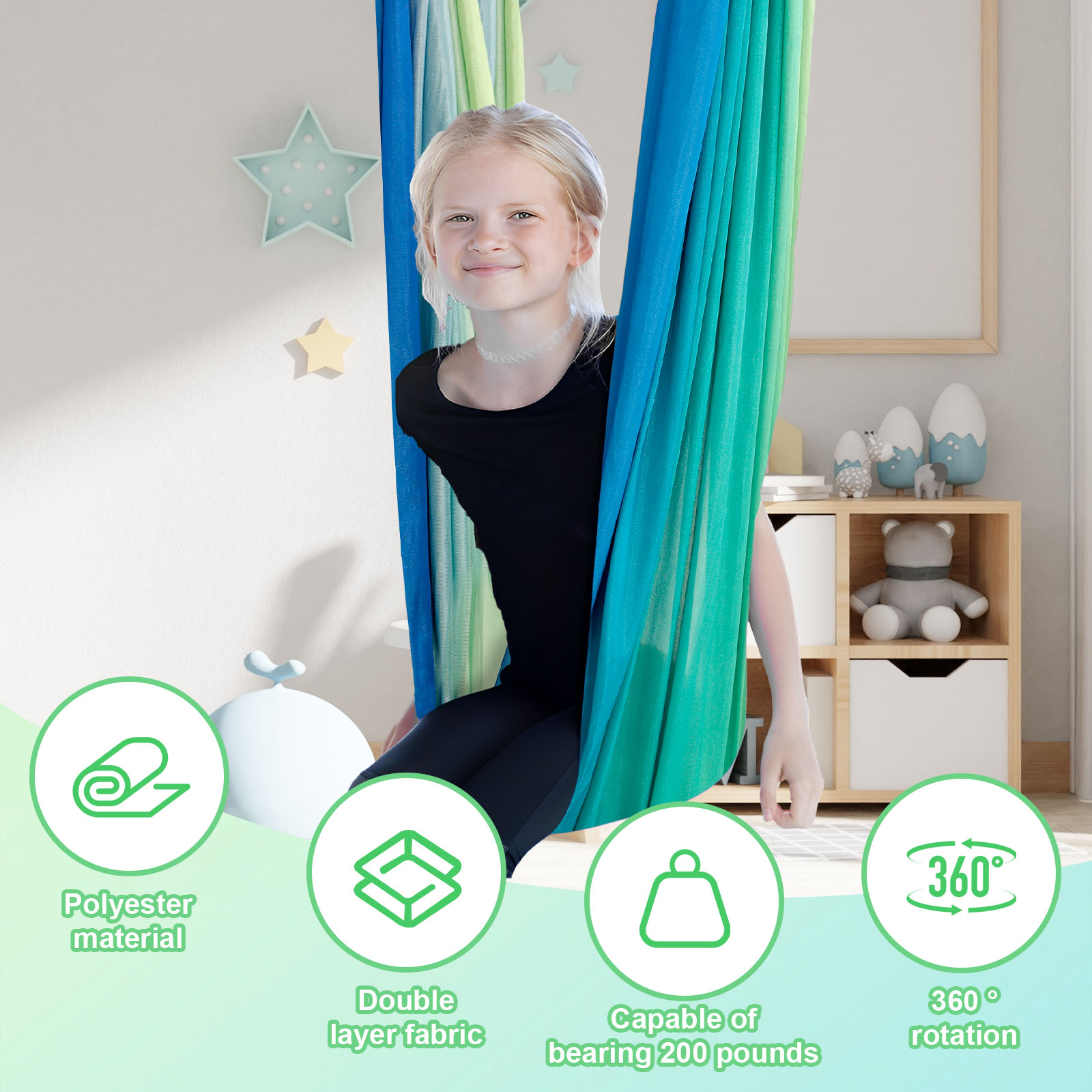 Kids Sensory Swings Double Lay - Kids Outdoor Furniture review and price