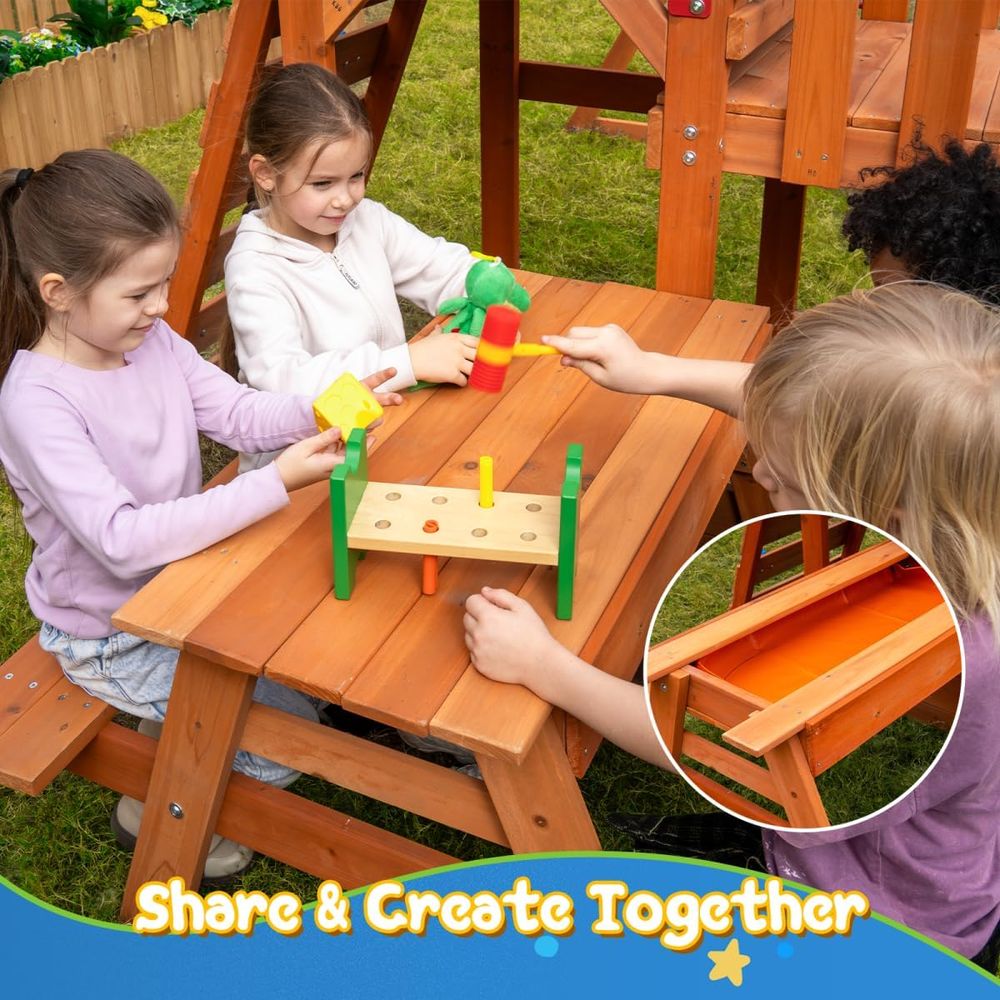 Dohin Playground CeWooden Swin - Kids Outdoor Monkey Bar Set review and price