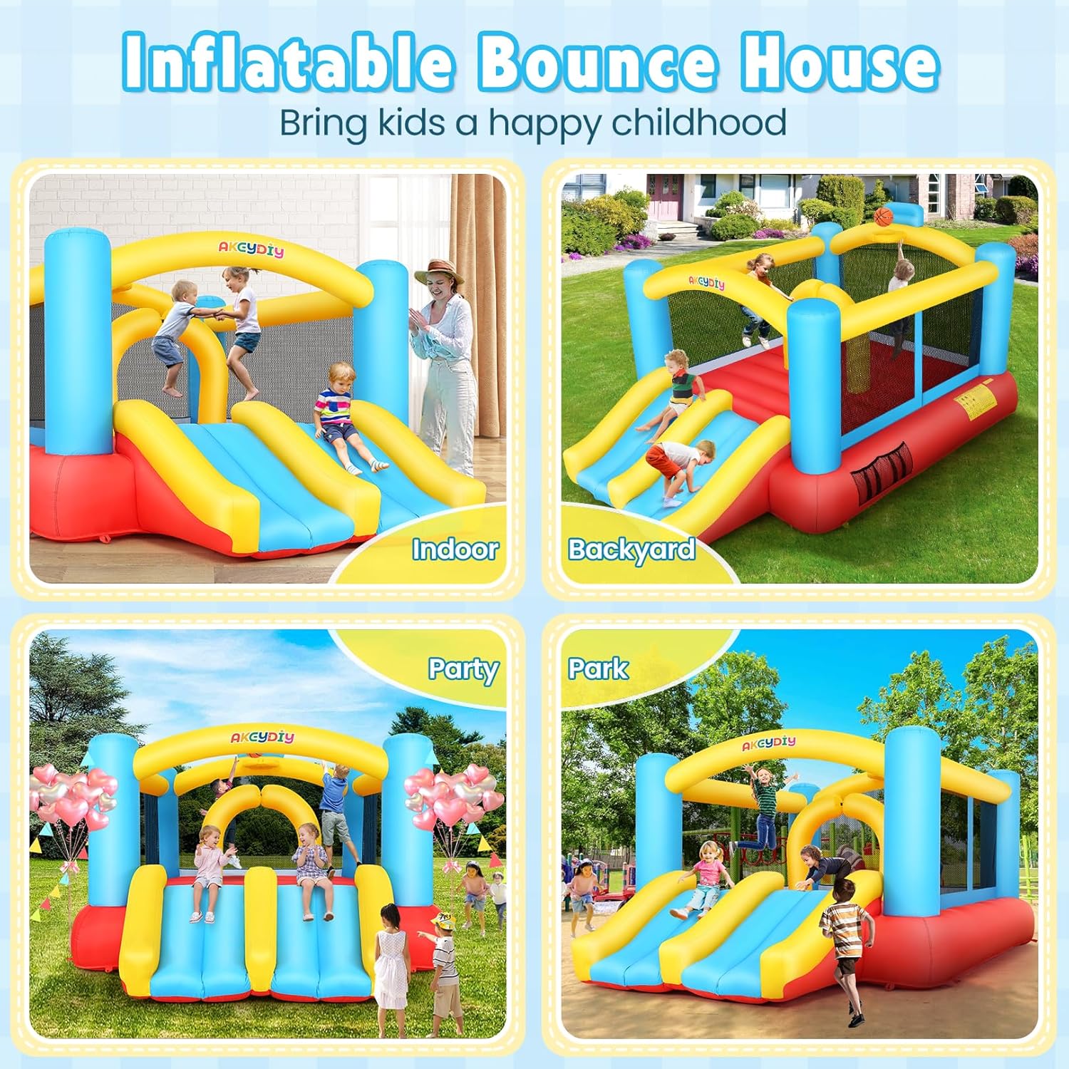 Inflatable Bouncy Castle with  - Kids Outdoor Jumping review and price
