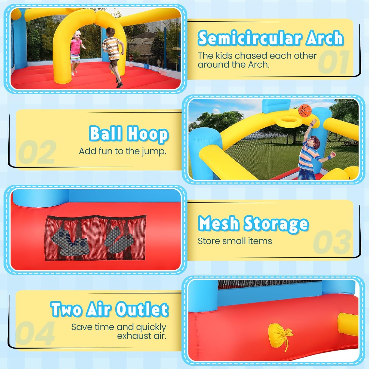 Inflatable Bouncy Castle with  - Kids Outdoor Jumping review and price