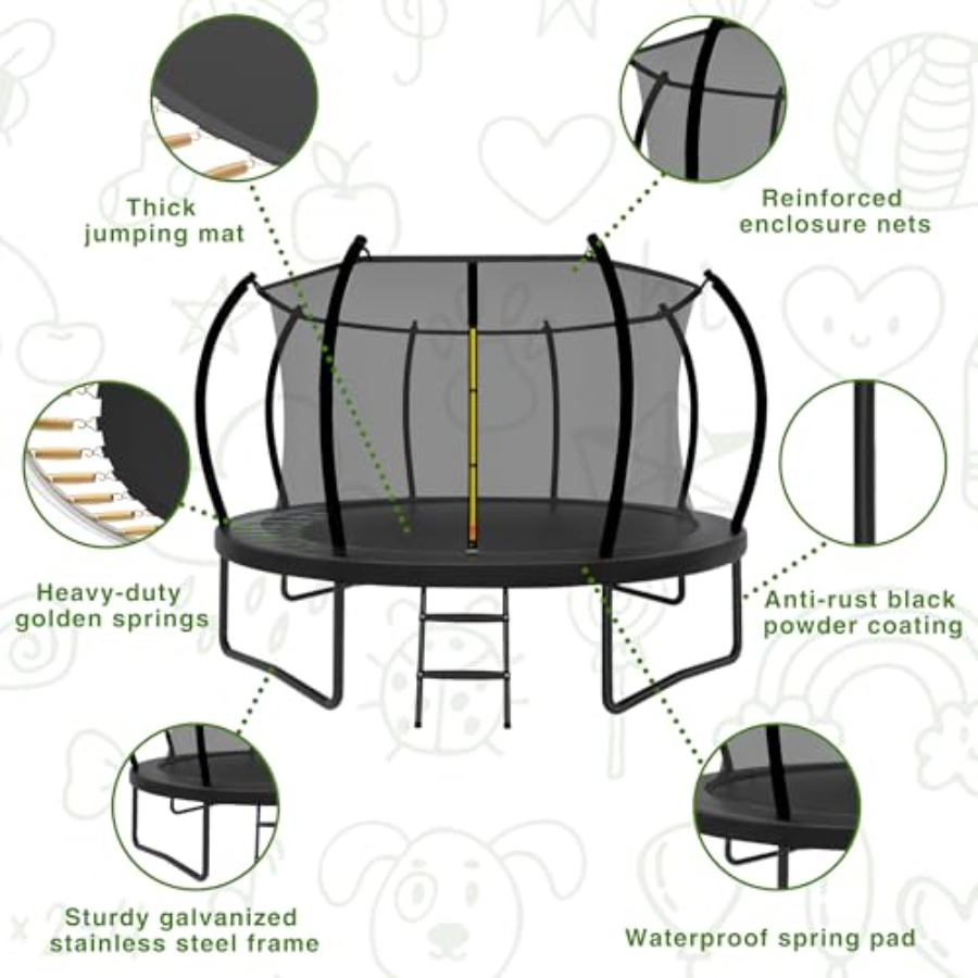 Outdoor kids trampoline with s - Kids Outdoor Ladder review and price