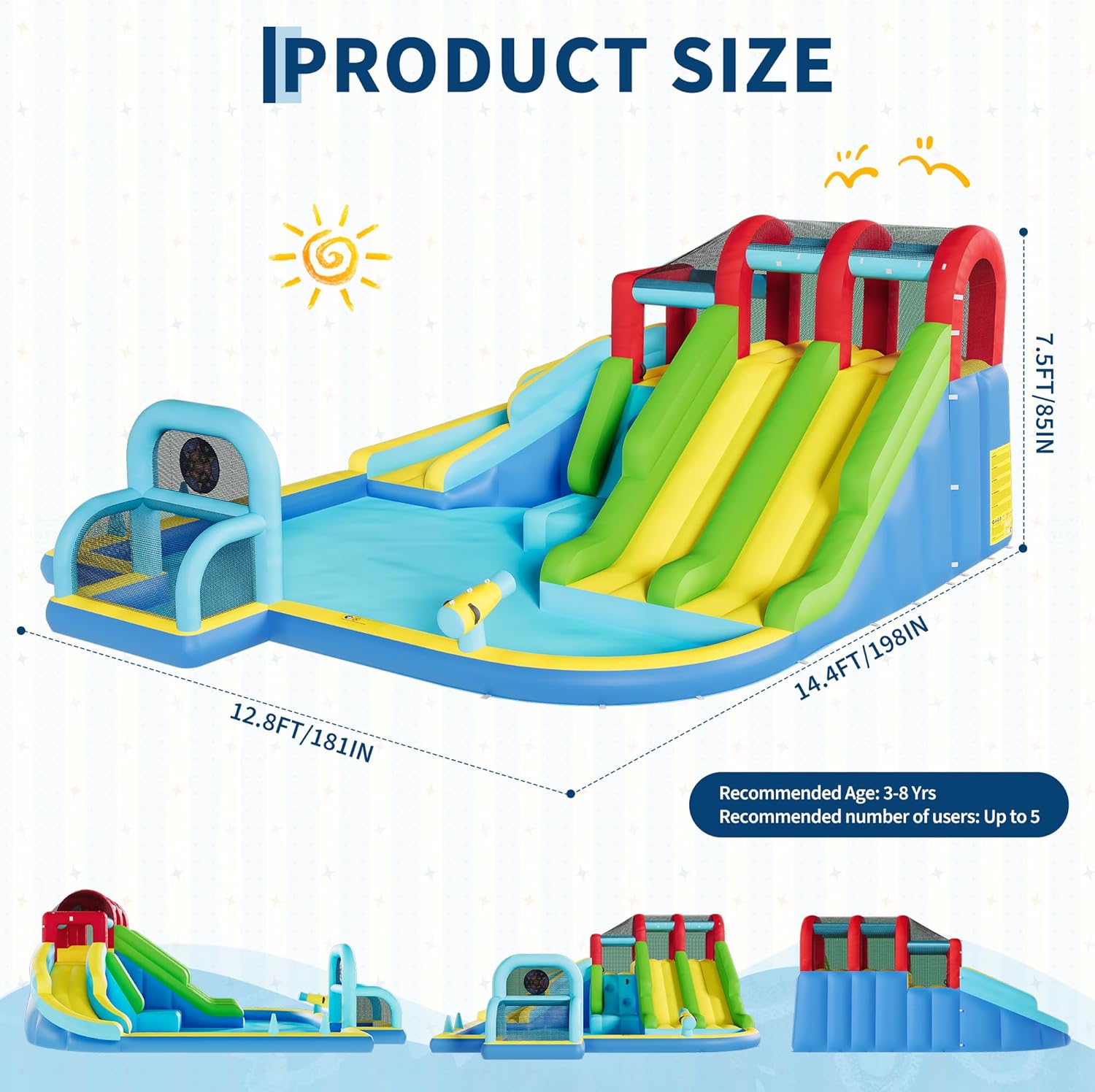 Inflatable Bounce House Oxford - Kids Outdoor House Accessories review and price
