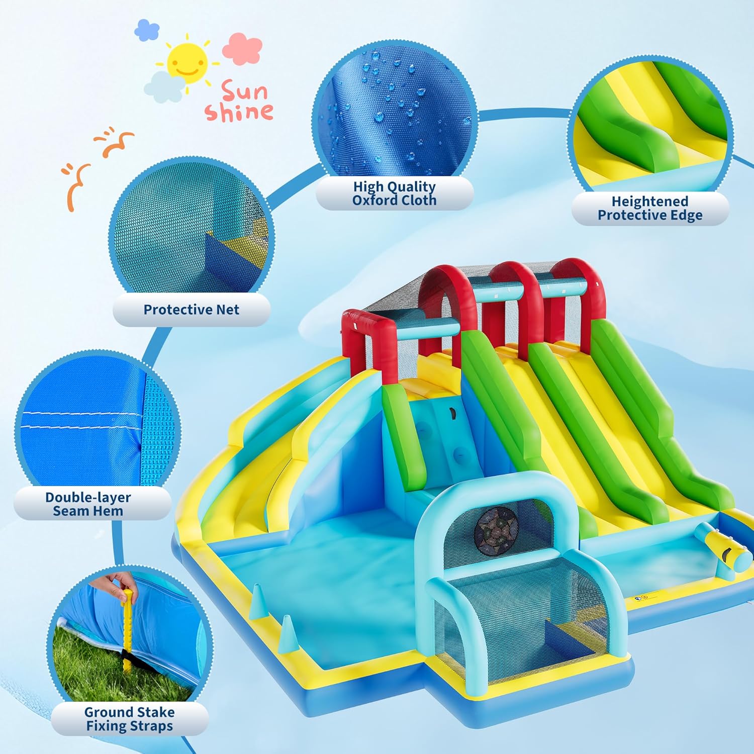 Inflatable Bounce House Oxford - Kids Outdoor House Accessories review and price