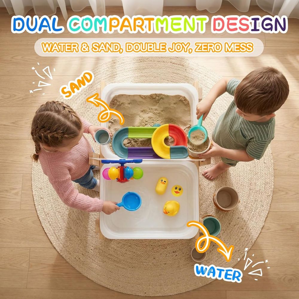 Sand and Water Table or Toddle - Kids Outdoor Wooden Table review and price