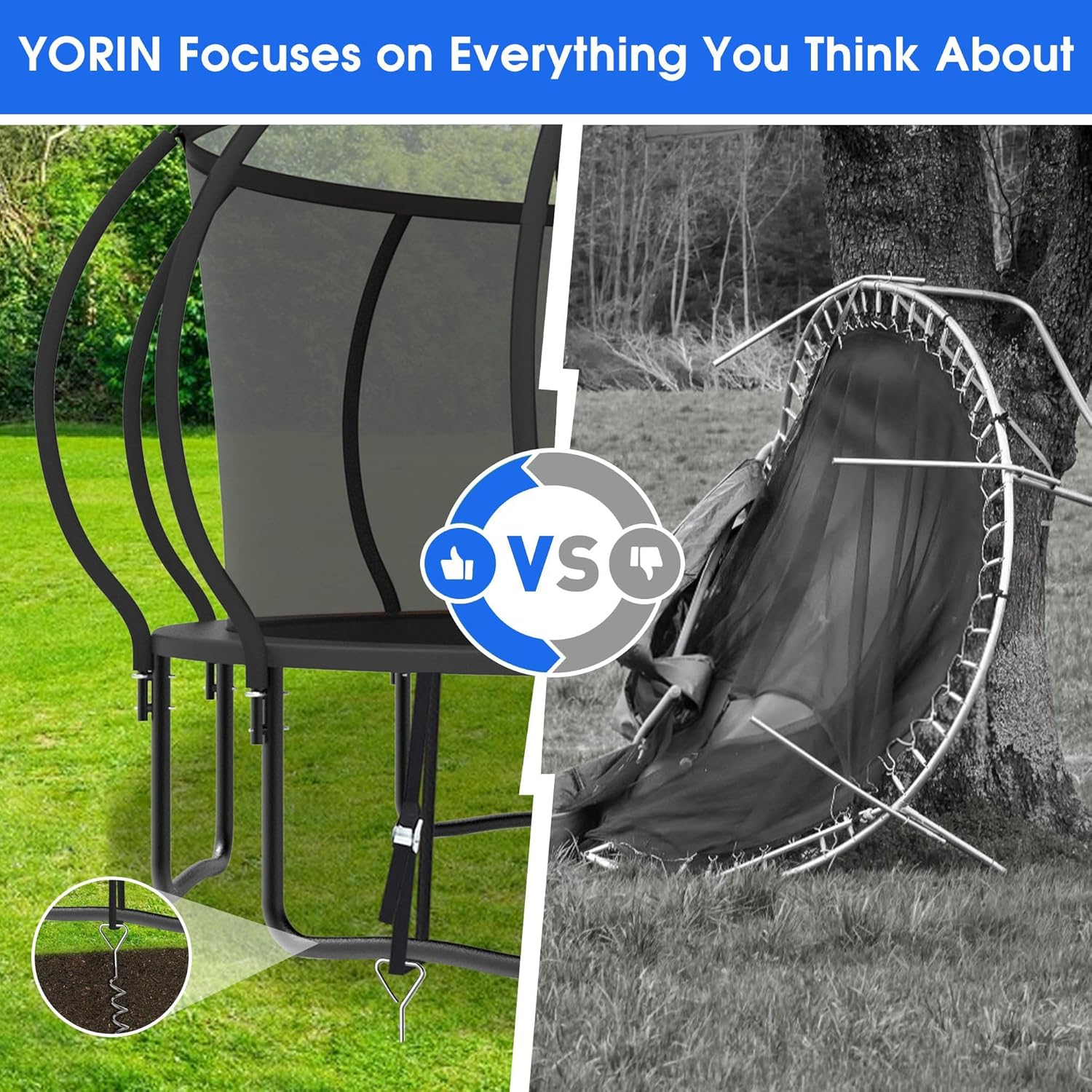 Large Outdoor Trampoline with  - Outdoor Kid review and price