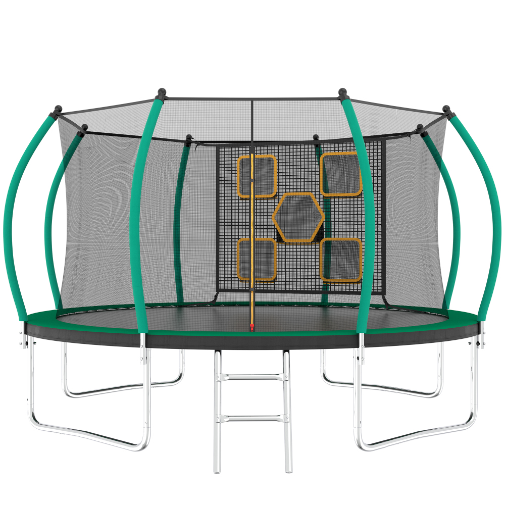 14FT Trampoline with Enclosure - Kids Outdoor Ladder review and price