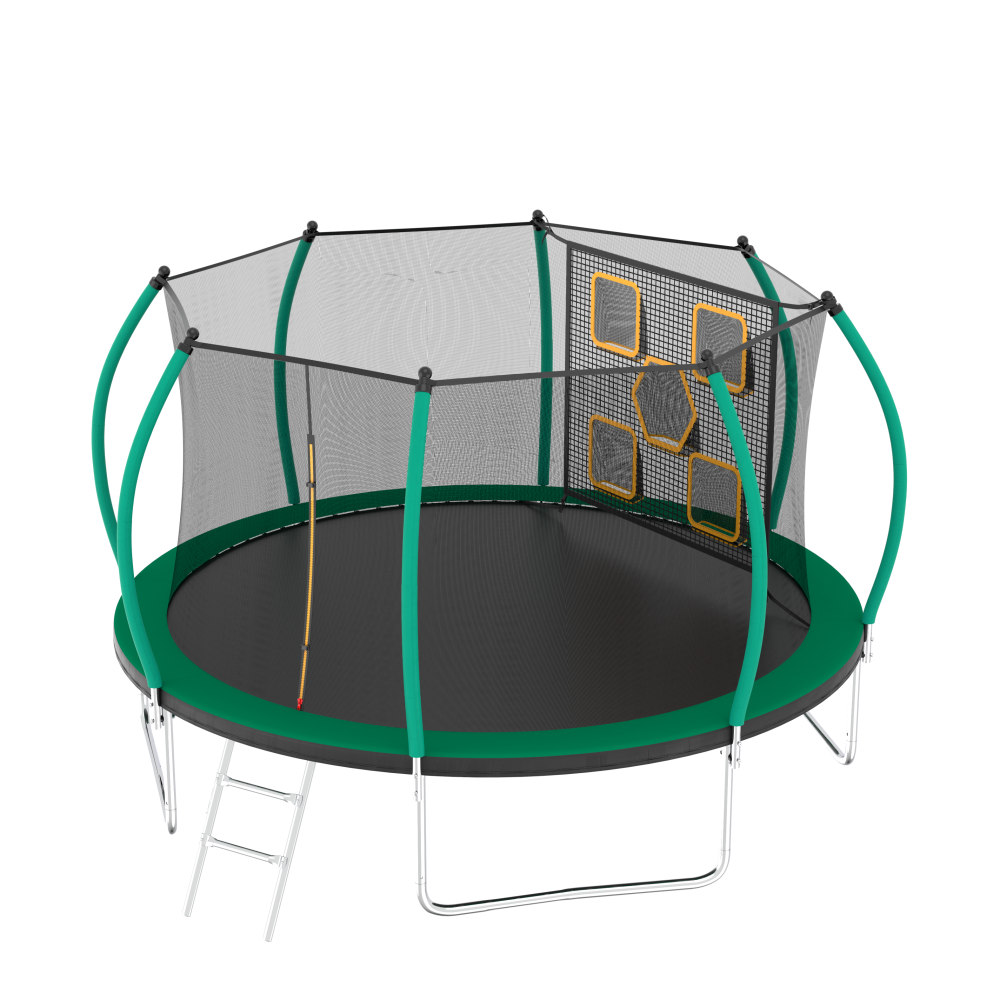14FT Trampoline with Enclosure - Kids Outdoor Ladder review and price