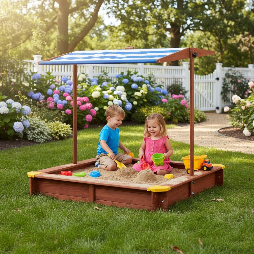 Wooden Kids Picnic Table, Sand - Kids Outdoor Wooden Table review and price
