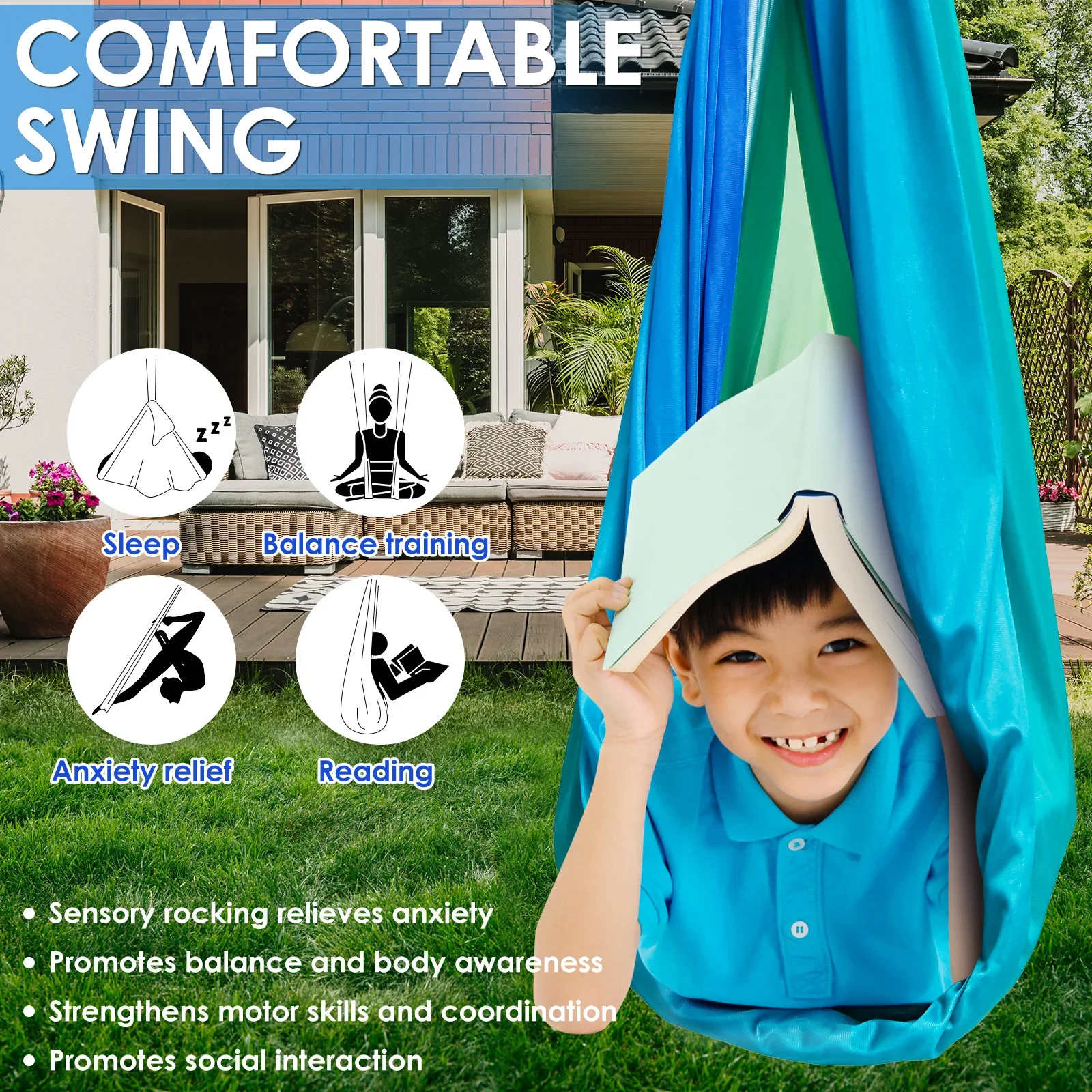 Sensory Swing Comfortable Kids - Kids Outdoor Furniture review and price