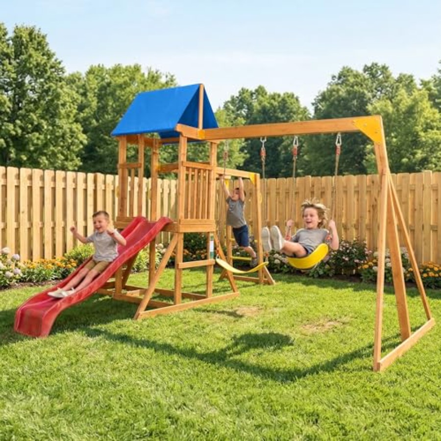 Backyard playground set with m - Kids Outdoor Monkey Bar Set review and price