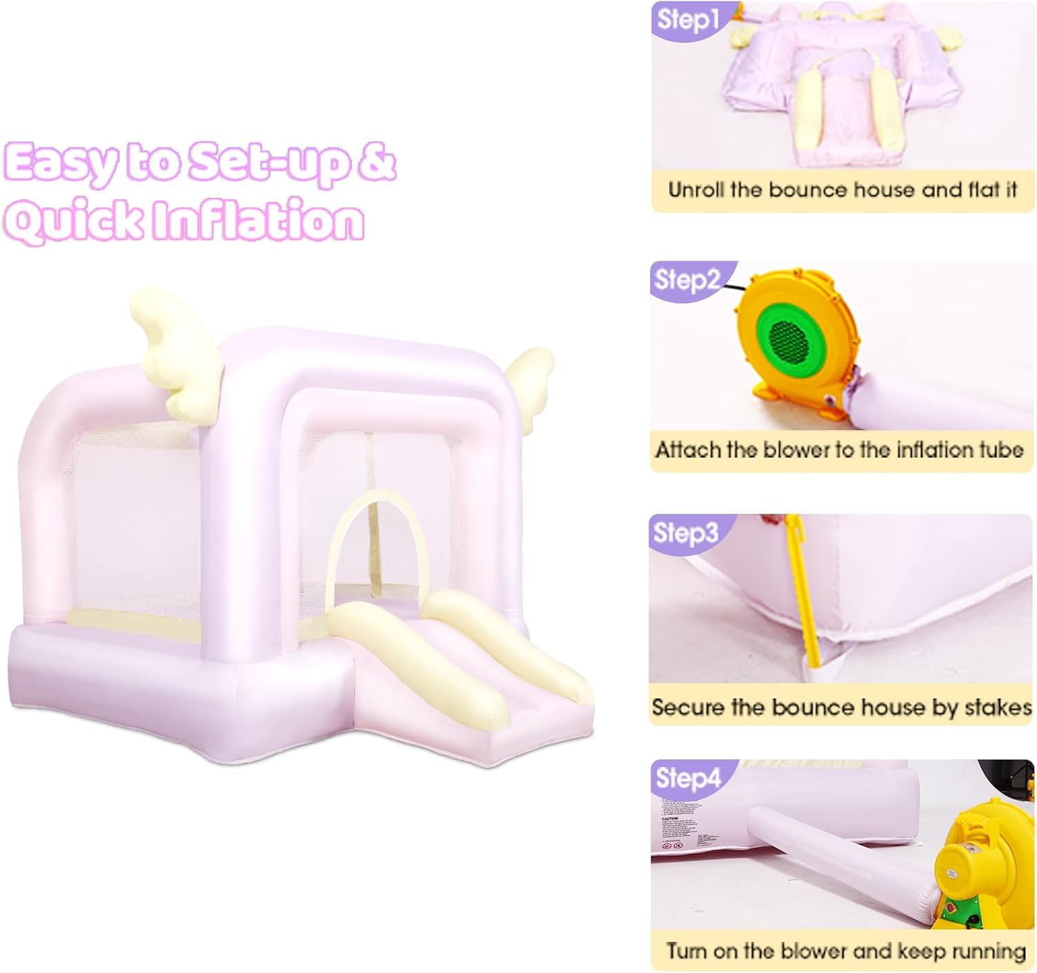 Inflatable Bouncy Castle with  - Kids Outdoor Jumping review and price