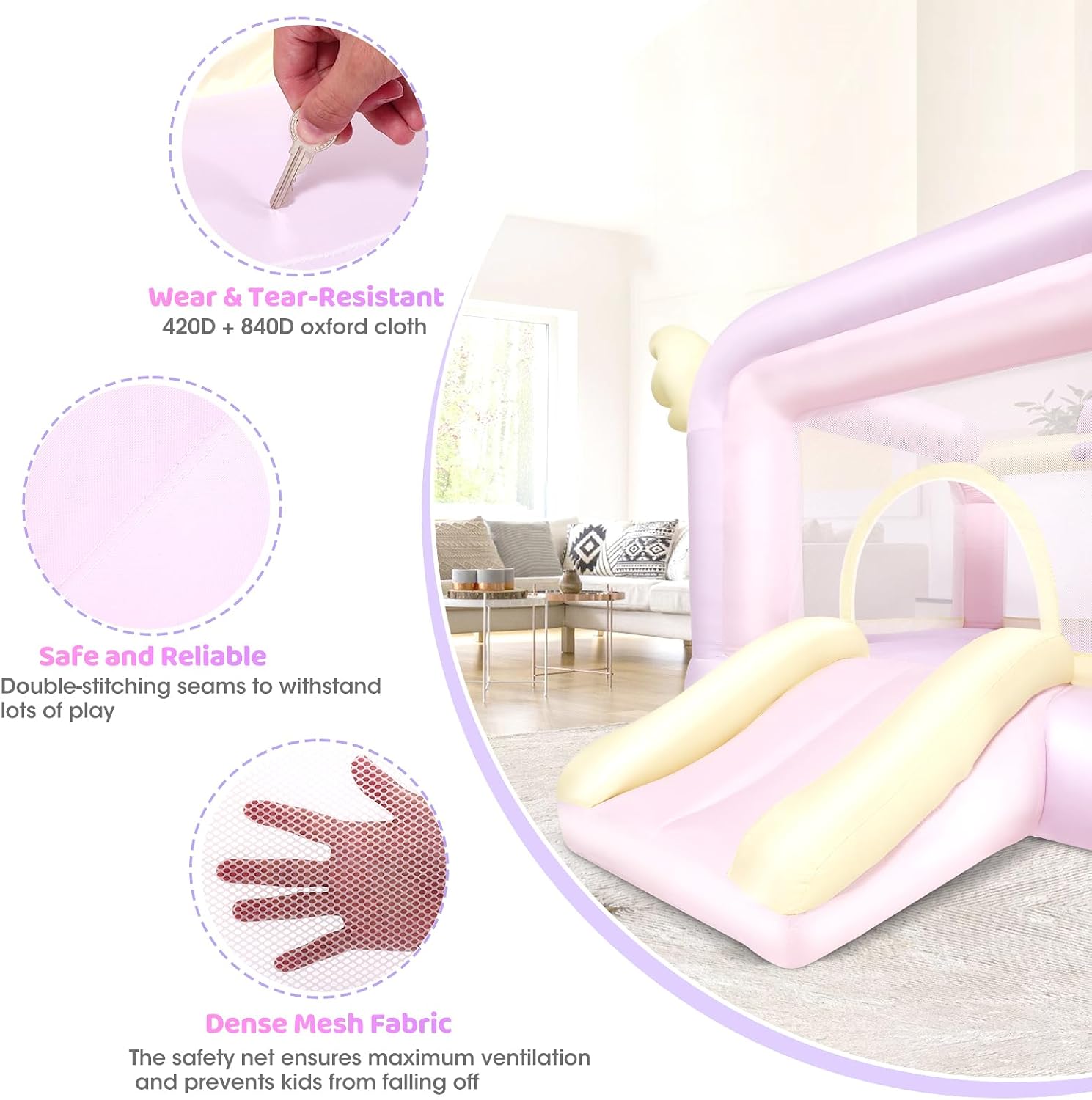 Inflatable Bouncy Castle with  - Kids Outdoor Jumping review and price