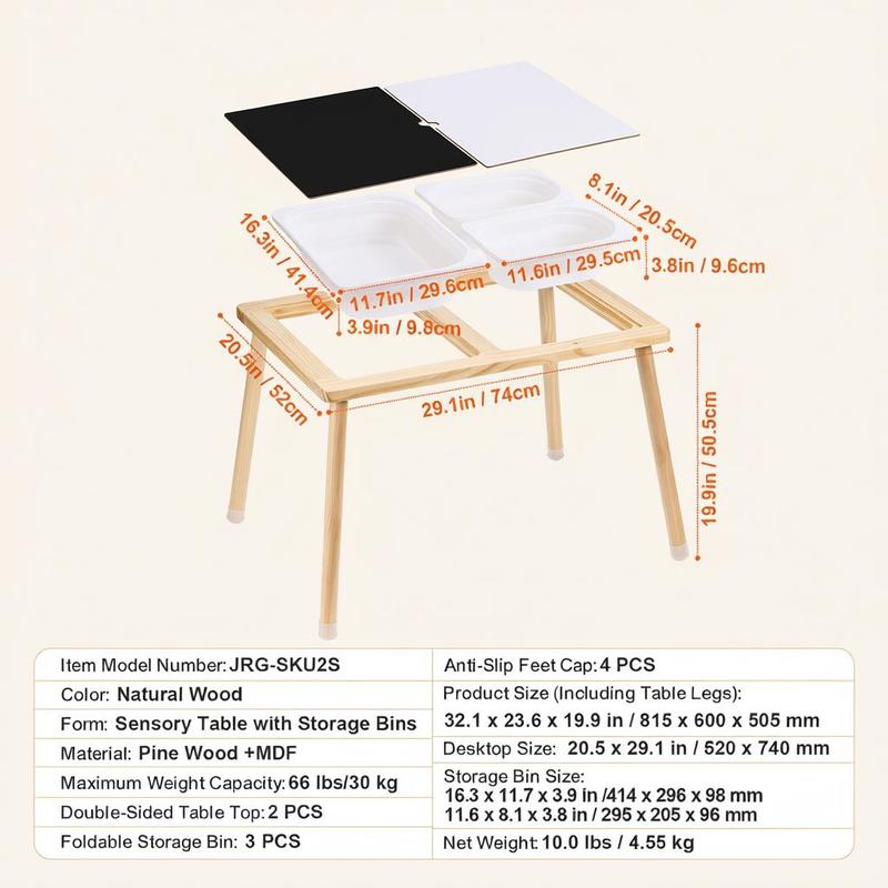 Sensory Table for Toddlers, Ki - Kids Outdoor Wooden Table review and price