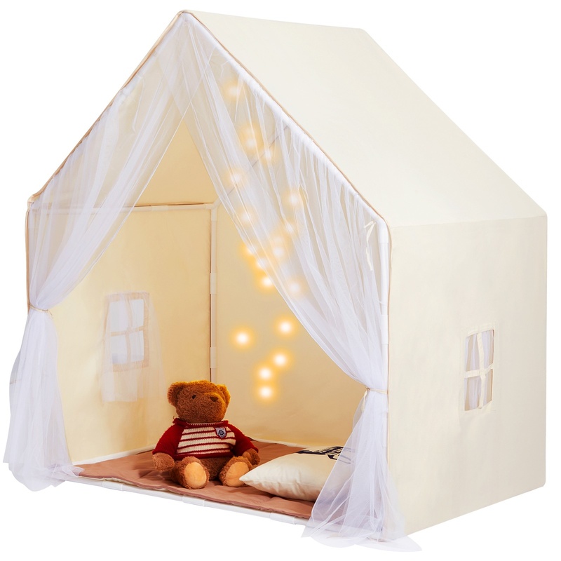 Beige Kids Play Tent with Mat  - Kids Outdoor Yurt review and price