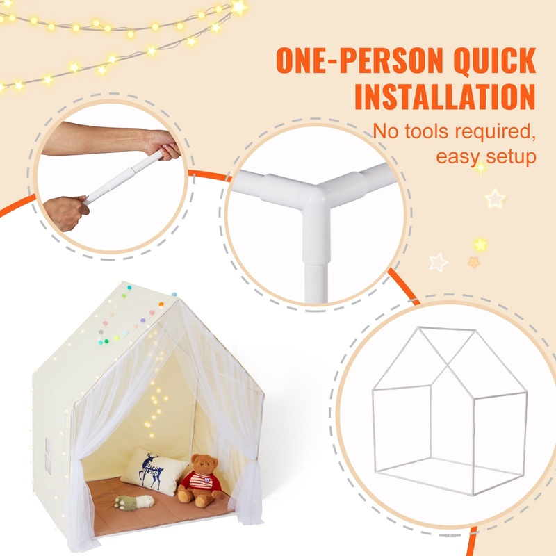 Beige Kids Play Tent with Mat  - Kids Outdoor Yurt review and price