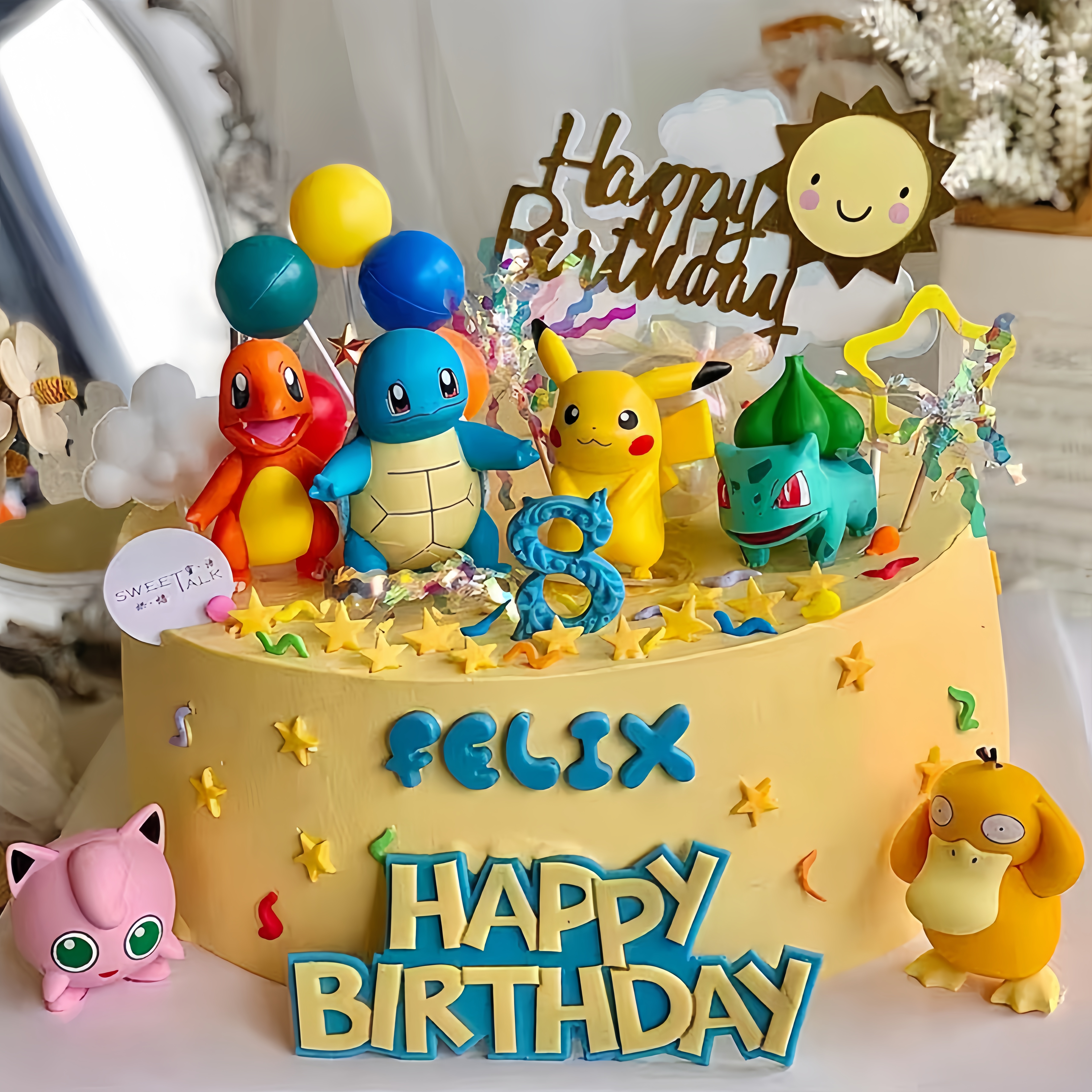 6Pcs/set Pokemon Monster Cake  - Kids Outdoor Merry Go Round review and price