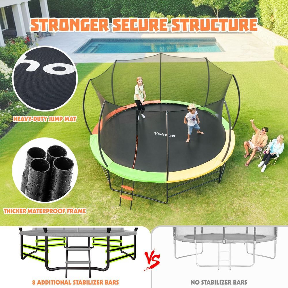 Trampoline Outdoor 12FT 14FT,  - Kids Outdoor Ladder review and price
