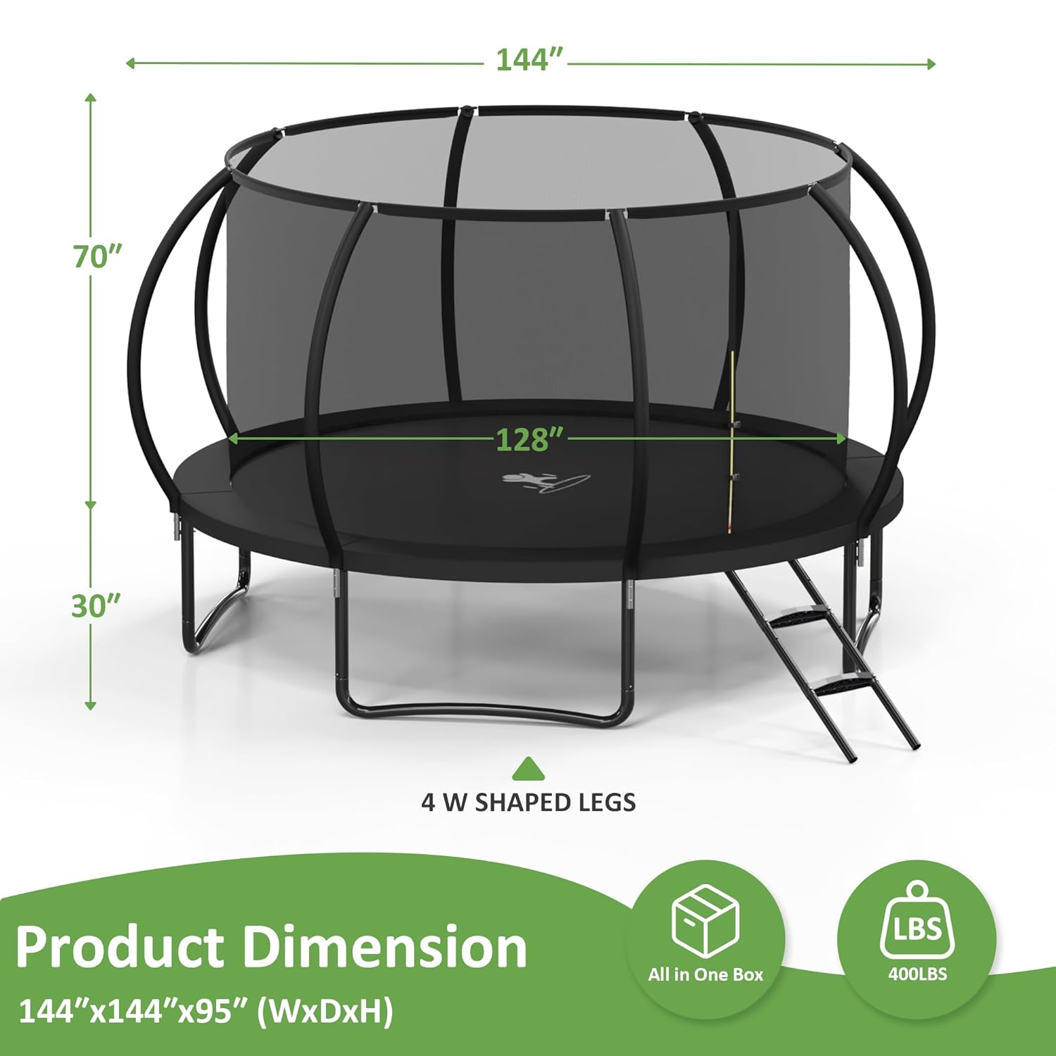 10FT Outdoor Trampoline with N - Kids Outdoor Ladder review and price