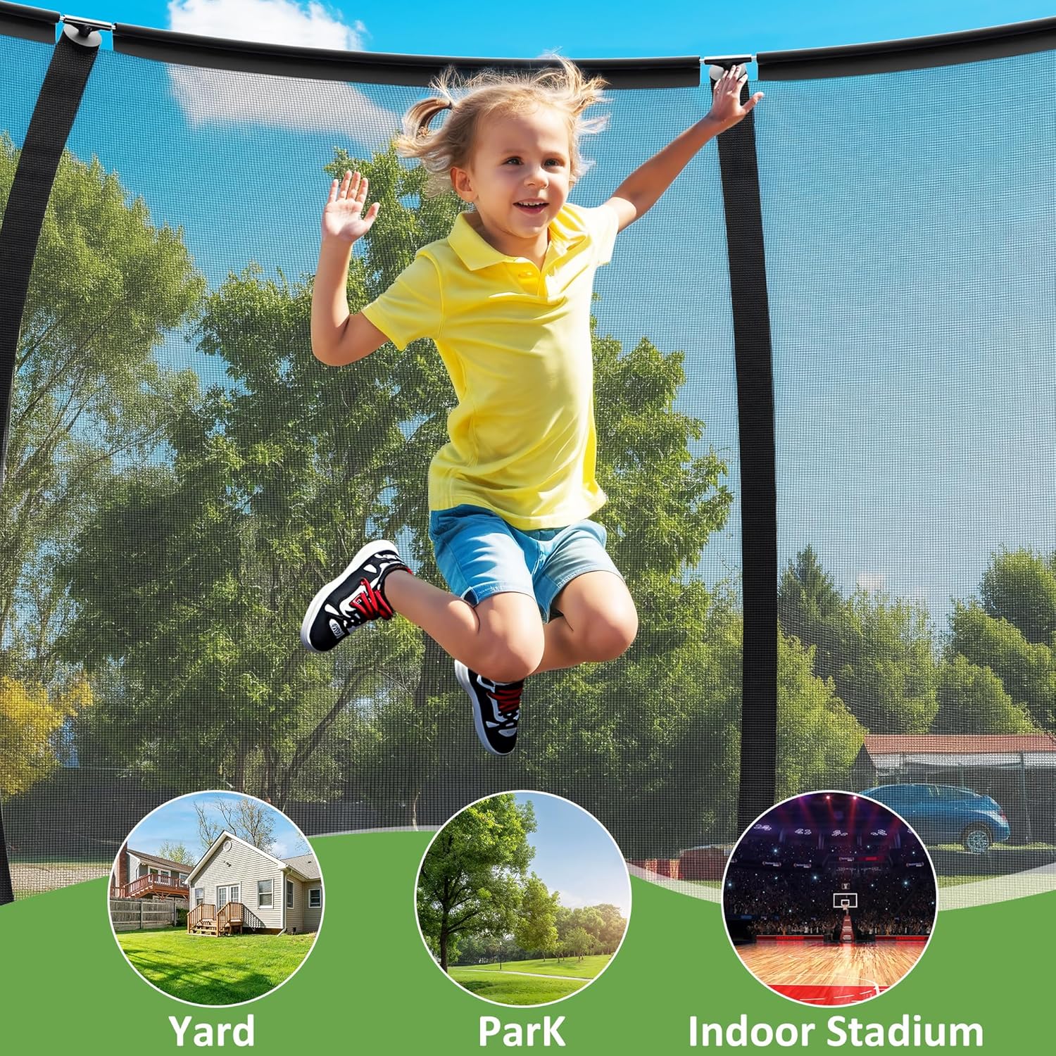 10FT Outdoor Trampoline with N - Kids Outdoor Ladder review and price