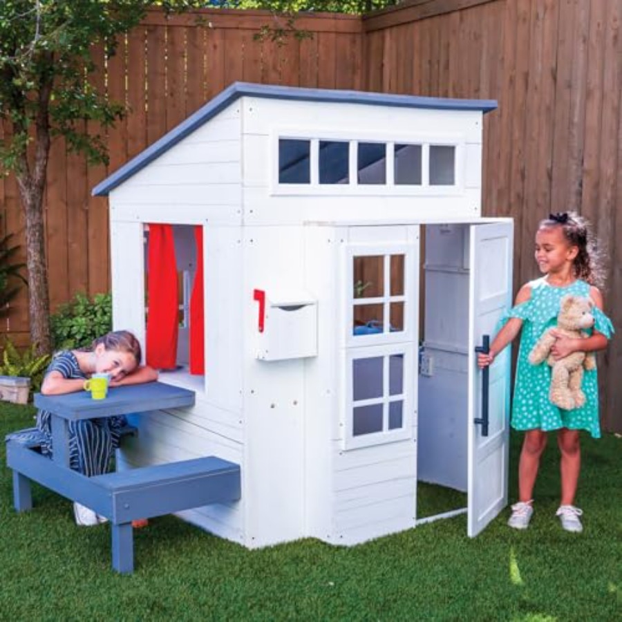 Outdoor playhouse for kids: wh - Kids Outdoor Wooden Table review and price