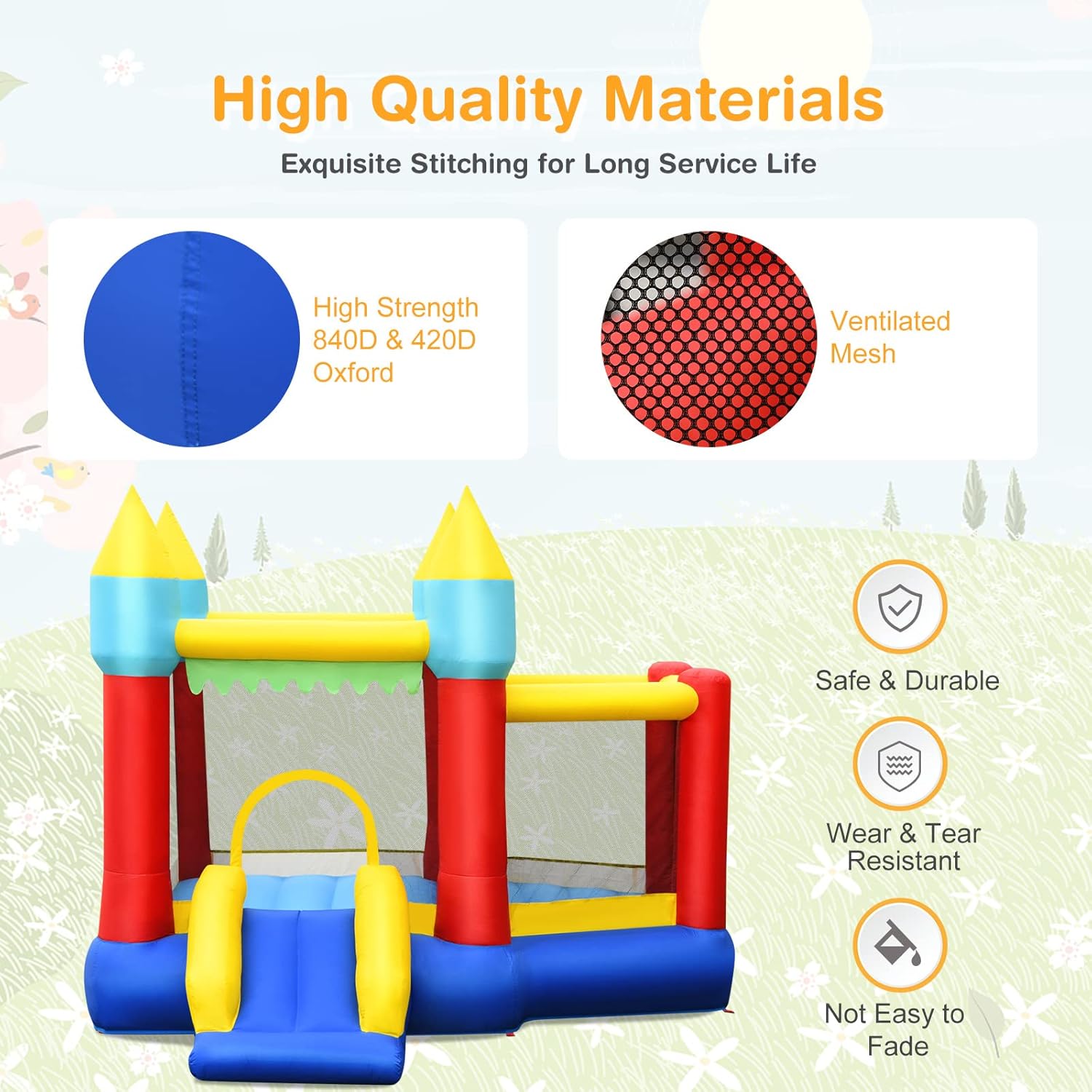 Inflatable Bounce Castle for K - Kids Outdoor Jumping review and price