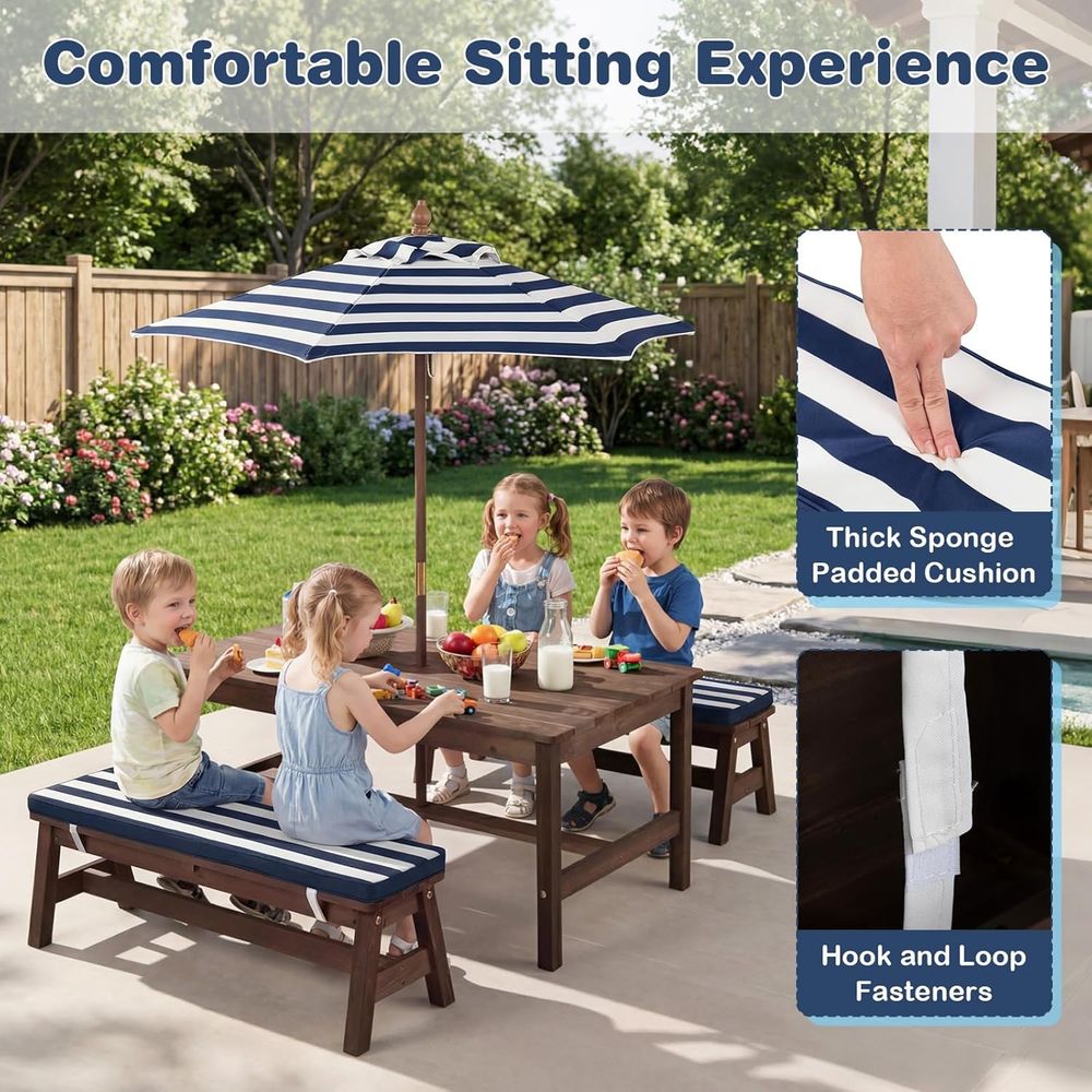 Kids Picnic Table, ir Wood Tod - Kids Outdoor Wooden Table review and price