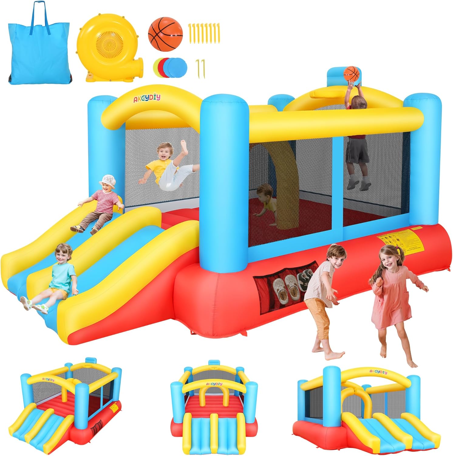 Kids Inflatable Bouncy Castle  - Kids Outdoor Jumping review and price