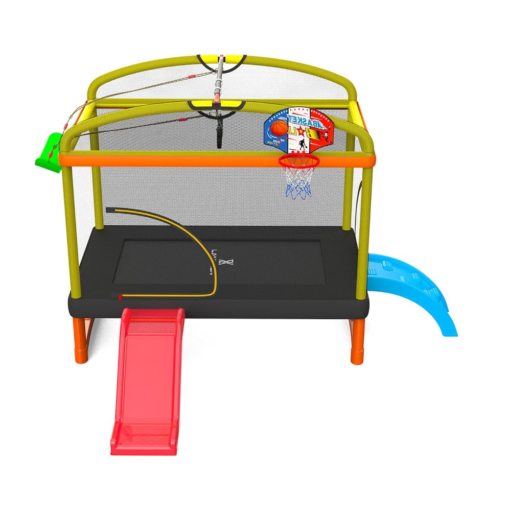 6.5Ft 7-in-1 Rectangle Trampol - Kids Outdoor Furniture review and price